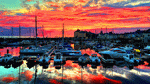 Marina, Sunset Download Jigsaw Puzzle