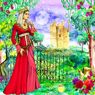 Princess Watercolor Download Jigsaw Puzzle