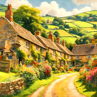 English Village Download Jigsaw Puzzle