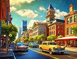 Downtown Traffic Download Jigsaw Puzzle