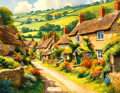 English Village Download Jigsaw Puzzle
