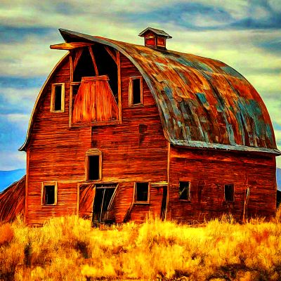 Rustic Weathered Barn Download Jigsaw Puzzle