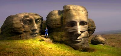 Rock-Carved Faces Download Jigsaw Puzzle