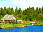 Nordic Lakeside Cabins Download Jigsaw Puzzle