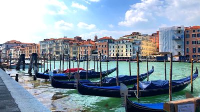 Moored Gondolas, Venice Download Jigsaw Puzzle
